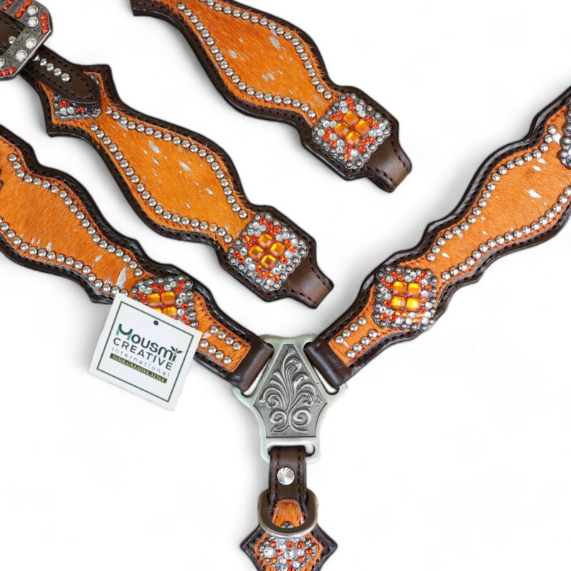 Western Leather Headstall tack set (HSBM 114255) - Image 4