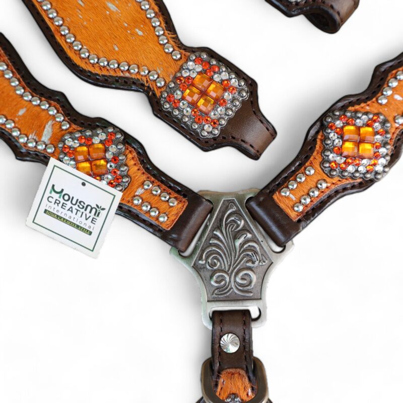 Western Leather Headstall tack set (HSBM 114255) - Image 2