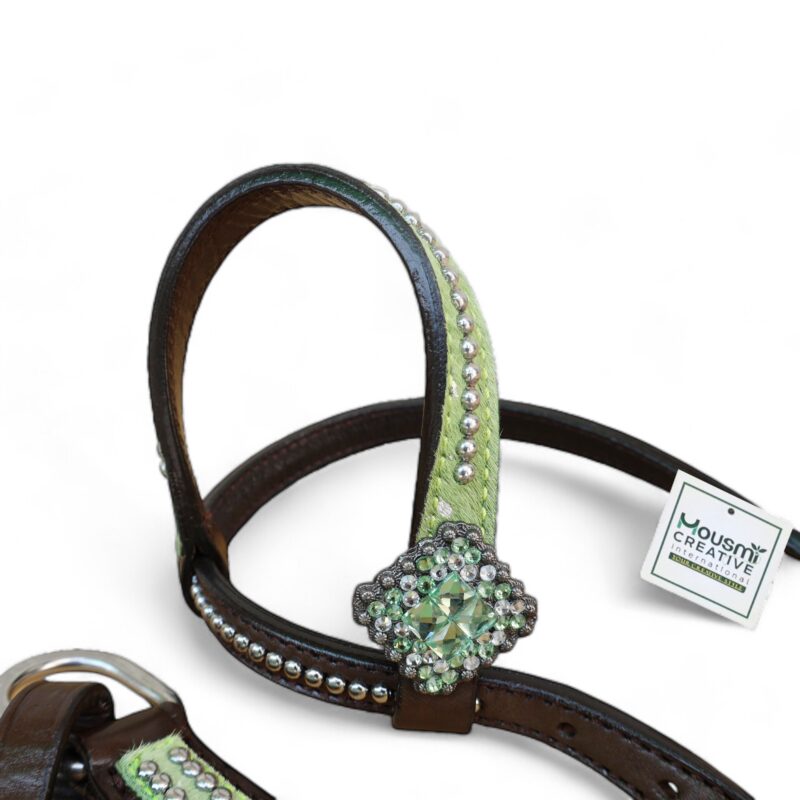 Western Leather Headstall tack set (HSBM 114257) - Image 3
