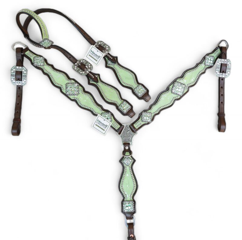 Western Leather Headstall tack set (HSBM 114257)