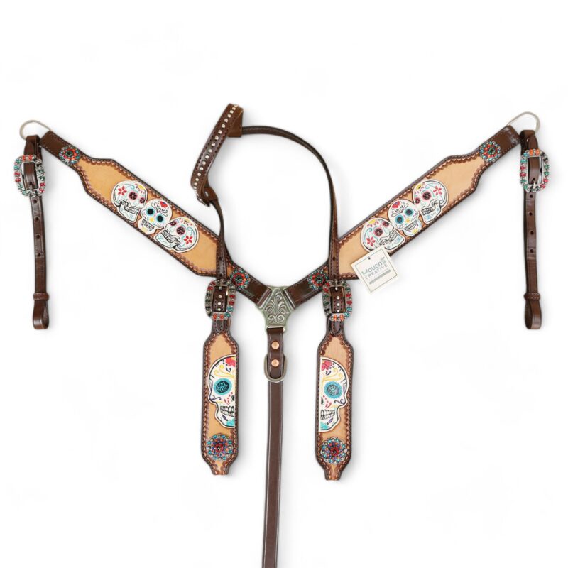 Western Leather Headstall Tack Set (HSBM 114286) - Image 2
