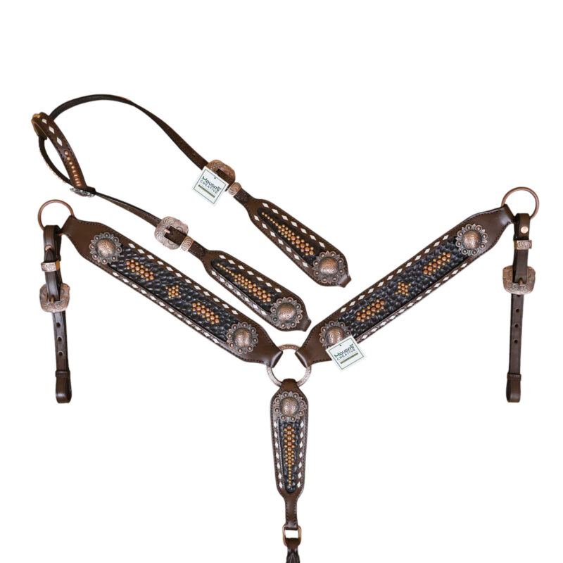 Western Leather Headstall Tack Set (HSBM 114308)