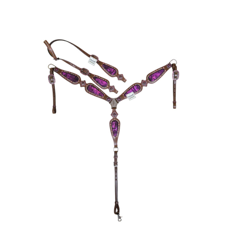 Western Leather Headstall Tack Set (HSBM 114313)