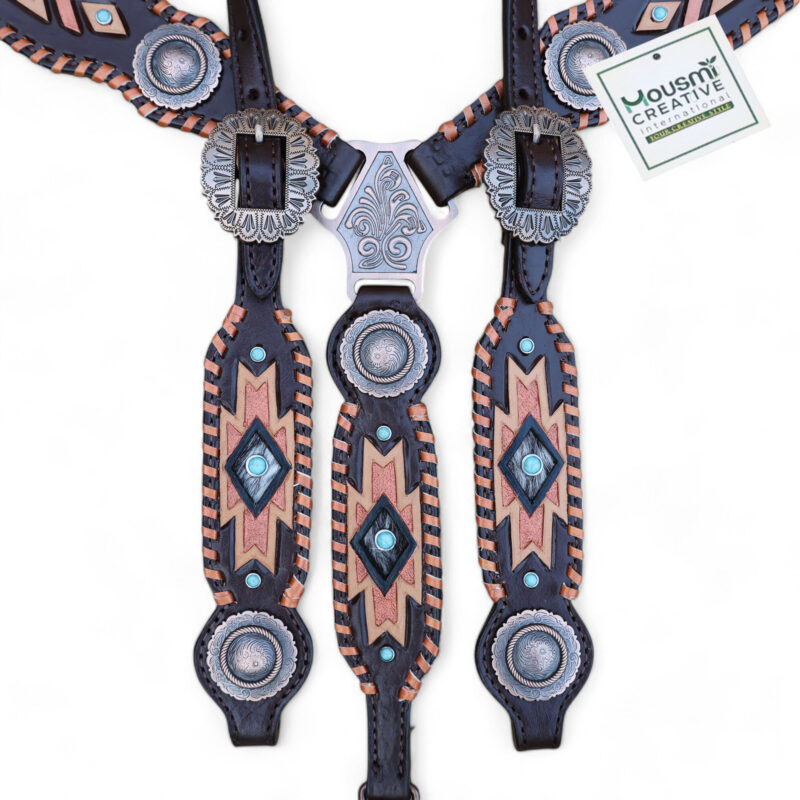Western Leather Headstall Tack Set (HSBM 114282) - Image 8