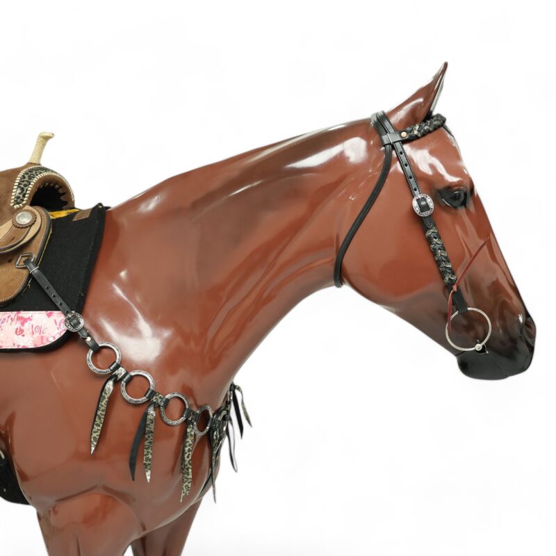Western Leather Headstall Tack Set (HSBM 114278) - Image 3