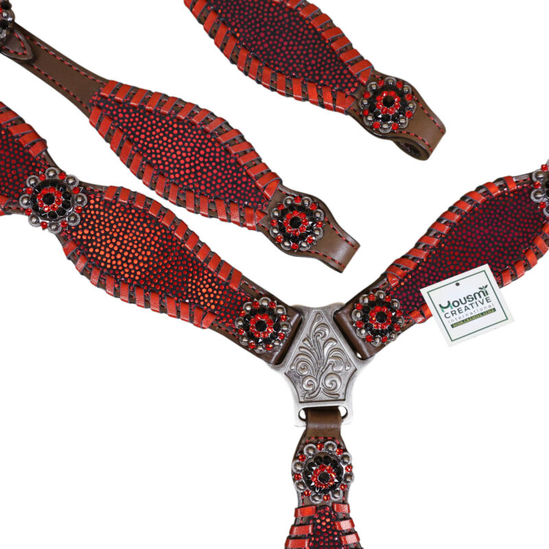 Western Leather Headstall Tack Set (HSBM 114309) - Image 3