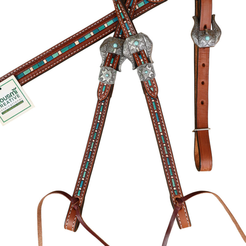 Western Leather Headstall Tack Set (HSBM 114285) - Image 4