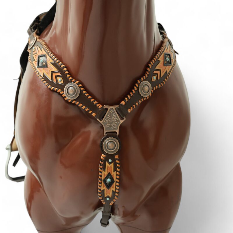 Western Leather Headstall Tack Set (HSBM 114282) - Image 4