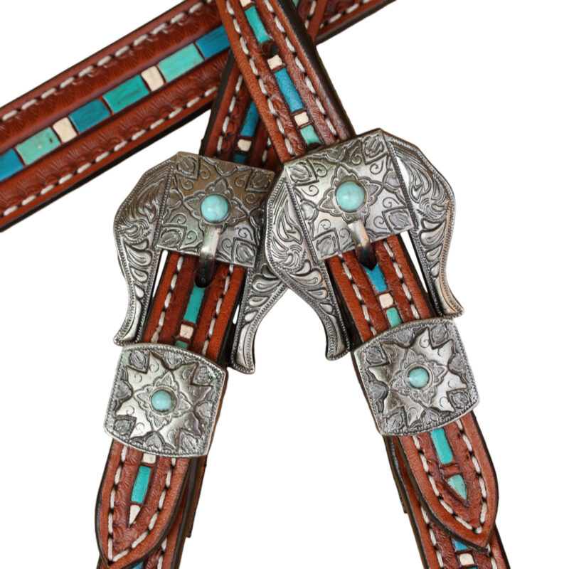 Western Leather Headstall Tack Set (HSBM 114285) - Image 5