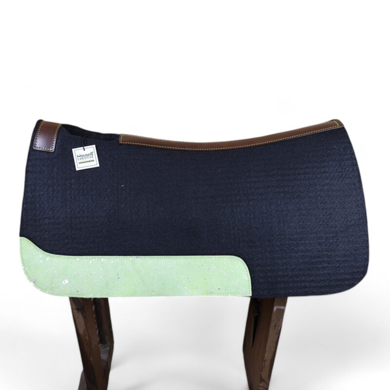 Acid Wash Leather Patch Felt Saddle Pad (SDM 114131) - Image 2