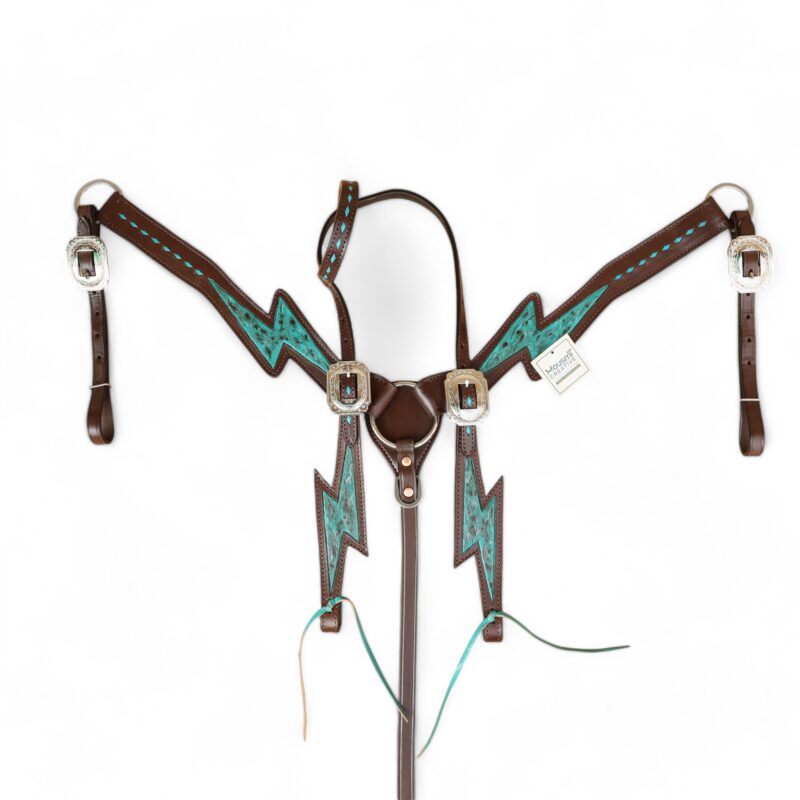 Western Leather Headstall Tack Set (HSBM 114283) - Image 9