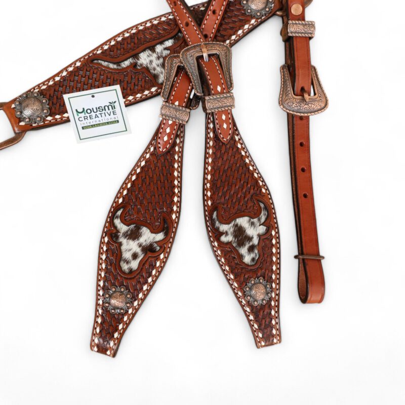Western Leather Headstall Tack Set (HSBM 114292) - Image 5