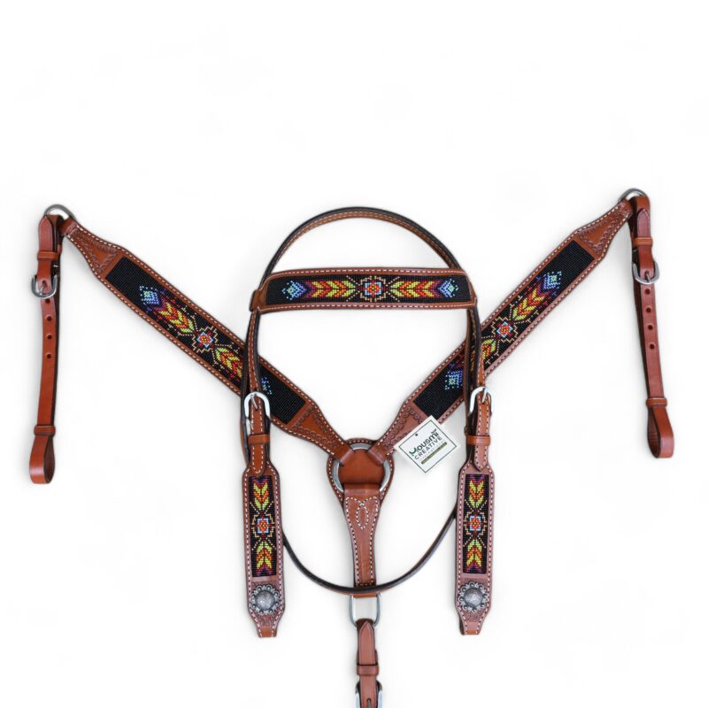 Western Leather Headstall Tack Set (HSBM 114262) - Image 4