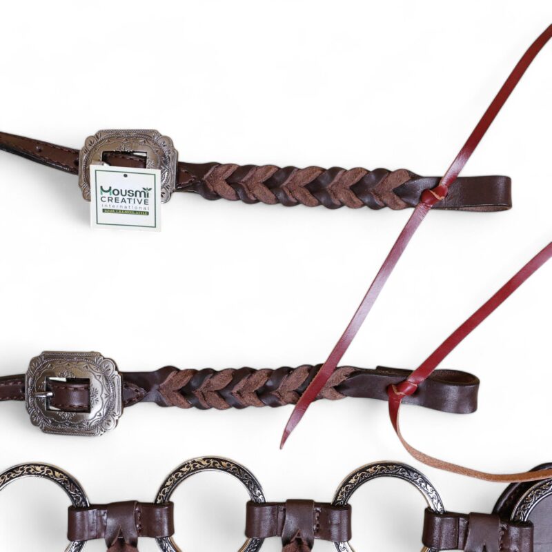 Western Leather Headstall Tack Set (HSBM 114301) - Image 5