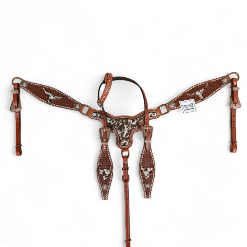 Western Leather Headstall Tack Set (HSBM 114292) - Image 7