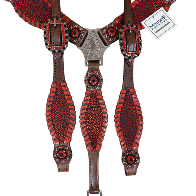 Western Leather Headstall Tack Set (HSBM 114309) - Image 9