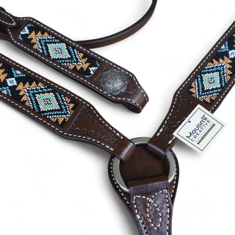 Western Leather Headstall Tack Set (HSBM 114260) - Image 6
