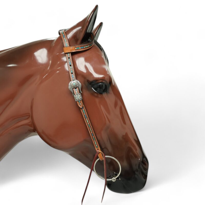 Western Leather Headstall Tack Set (HSBM 114285) - Image 9