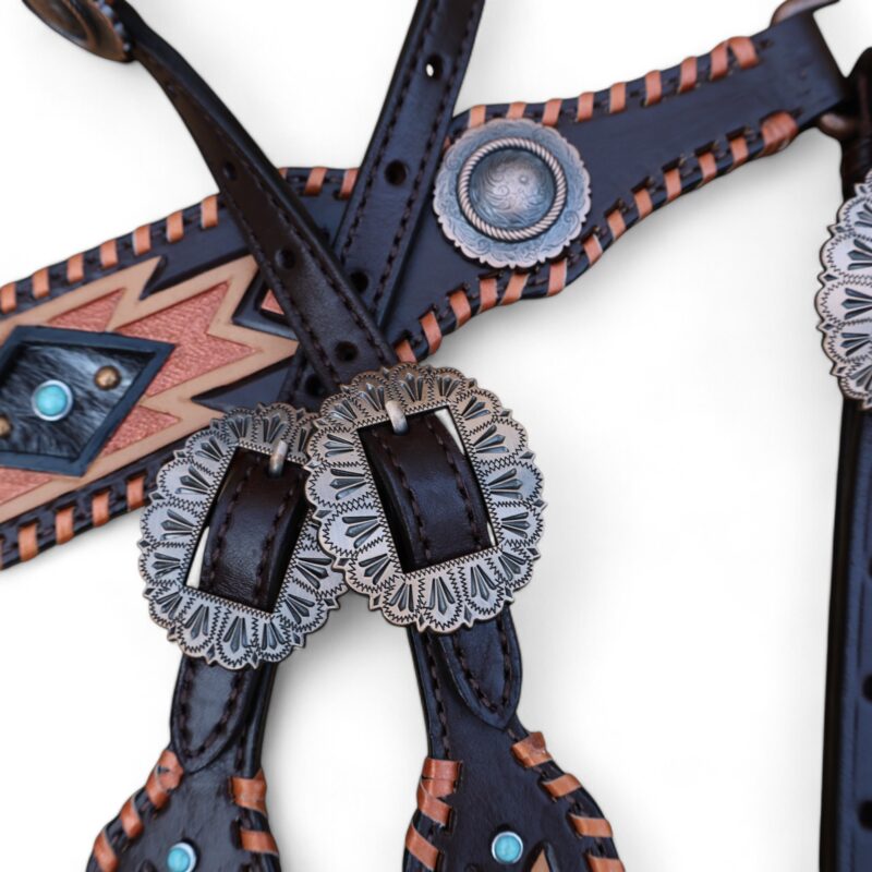 Western Leather Headstall Tack Set (HSBM 114282) - Image 9