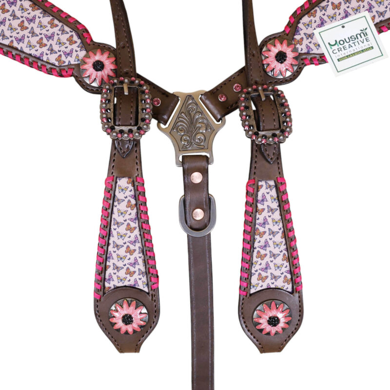 Western Leather Headstall Tack Set (HSBM 114316) - Image 3