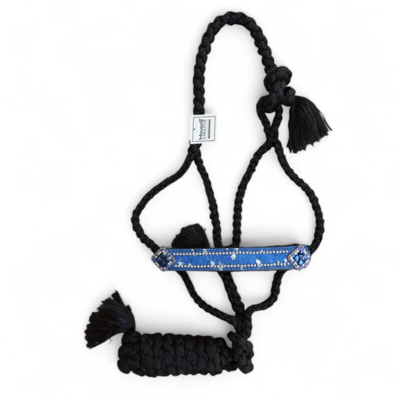 Leather Noseband Mule Tape Lead Rope Halter MMH 114322 - Image 2