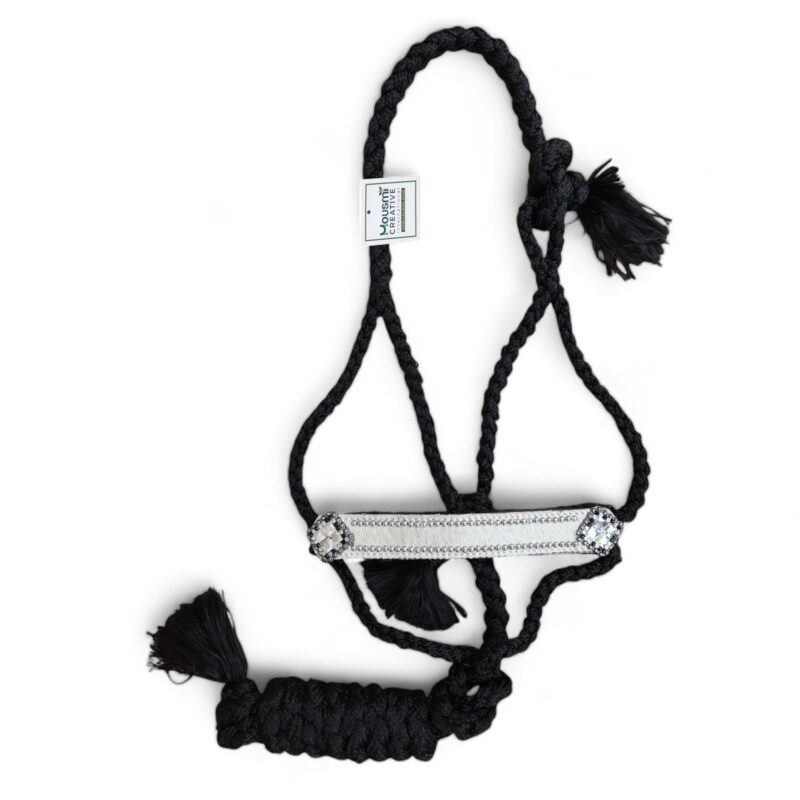 Leather Noseband Mule Tape Lead Rope Halter MMH 114323 - Image 2
