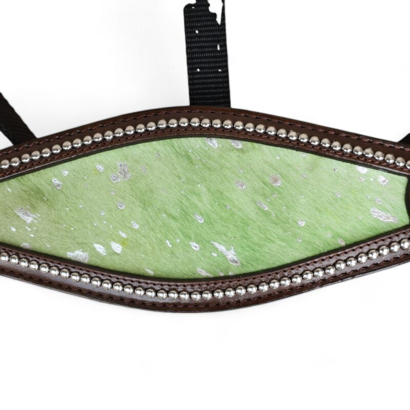 Acid Wash Hair on Leather Bronc Halter BHM 2713154 - Image 4