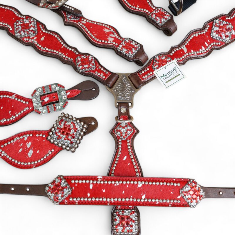 Western Leather Headstall Tack Set (HSBM 114246 CS) - Image 3