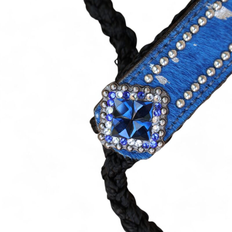 Leather Noseband Mule Tape Lead Rope Halter MMH 114322 - Image 4