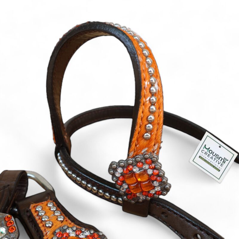 Western Leather Headstall Tack Set (HSBM 114255 CS) - Image 6