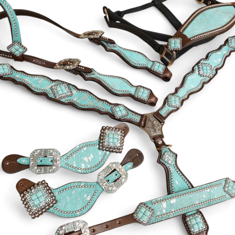 Western Leather Headstall Tack Set (HSBM 114244 CS) - Image 3