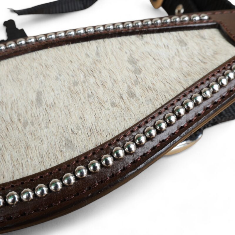 Acid Wash Hair on Leather Bronc Halter BHM 2713162 - Image 6