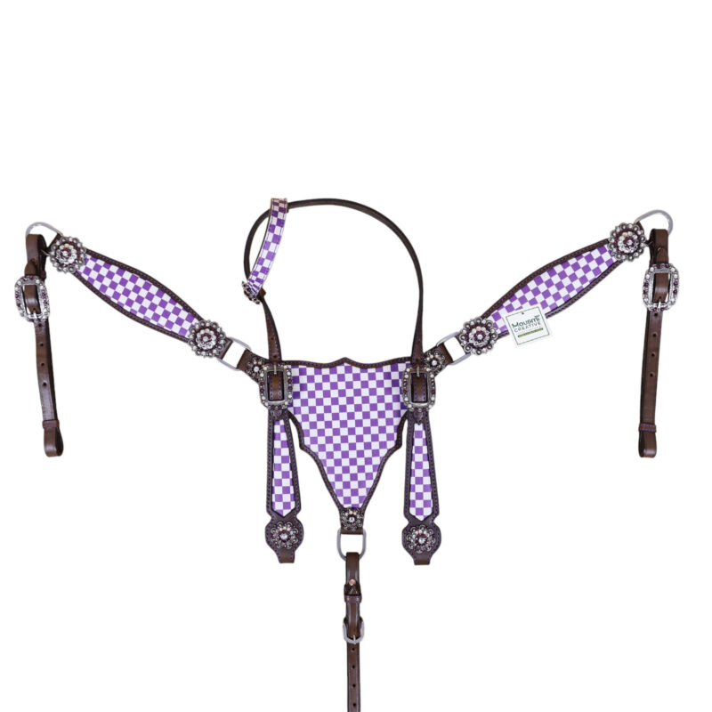 Western Leather Headstall Tack Set (HSBM 114332) - Image 2