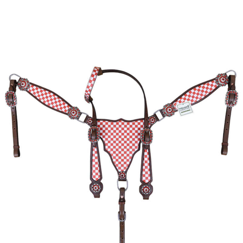 Western Leather Headstall Tack Set (HSBM 114334) - Image 2