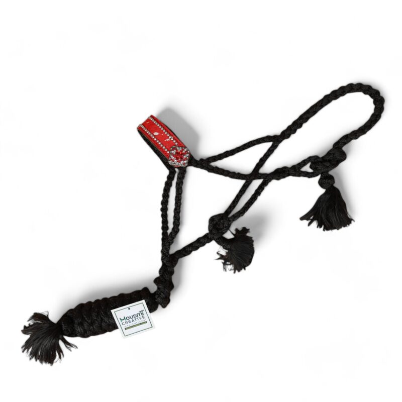 Leather Noseband Mule Tape Lead Rope Halter MMH 114327 - Image 6