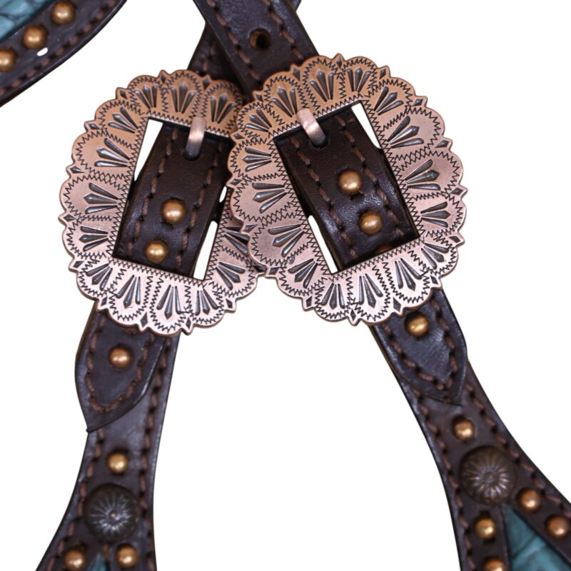 Western Leather Headstall Tack Set (HSBM 114353) - Image 6