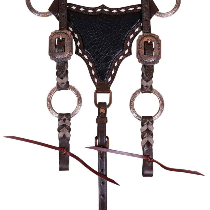 Western Leather Headstall Tack Set (HSBM 114343) - Image 3