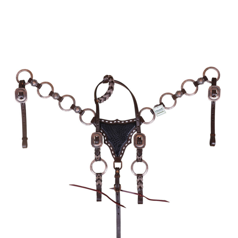 Western Leather Headstall Tack Set (HSBM 114343) - Image 8
