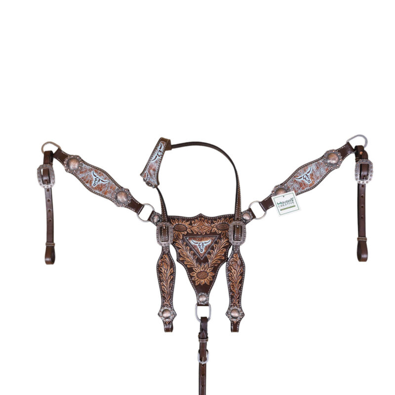 Western Leather Headstall Tack Set (HSBM 114345) - Image 6