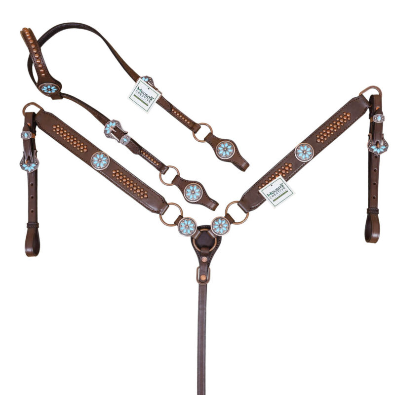 Western Leather Headstall Tack Set (HSBM 114350)