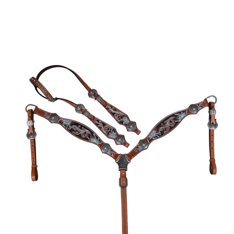 Western Leather Headstall Tack Set (HSBM 114344)