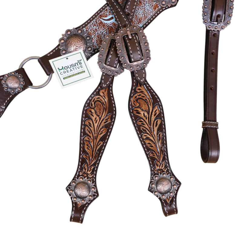 Western Leather Headstall Tack Set (HSBM 114345) - Image 5