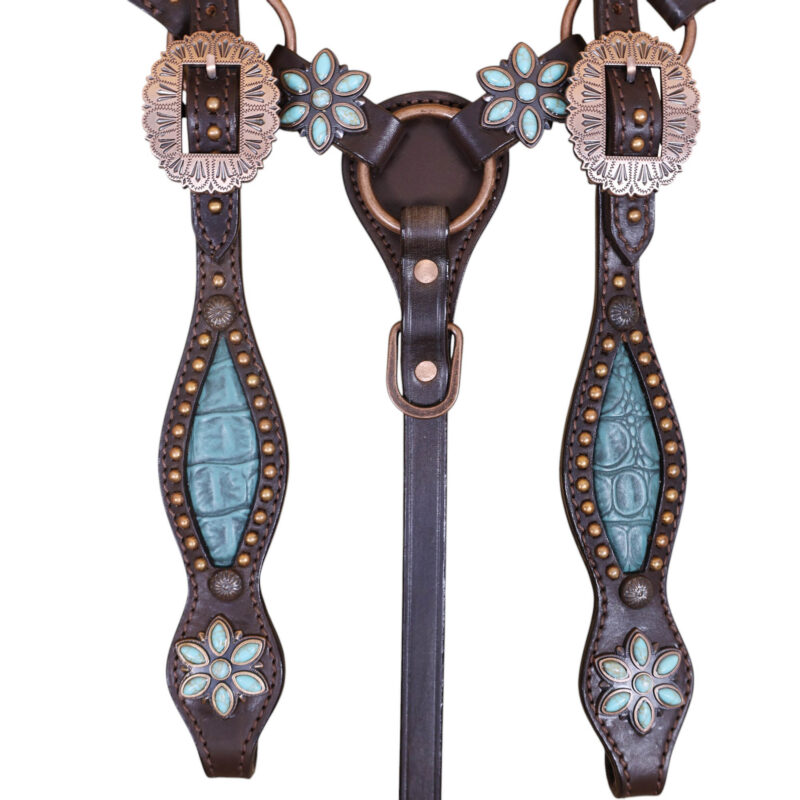 Western Leather Headstall Tack Set (HSBM 114353) - Image 5