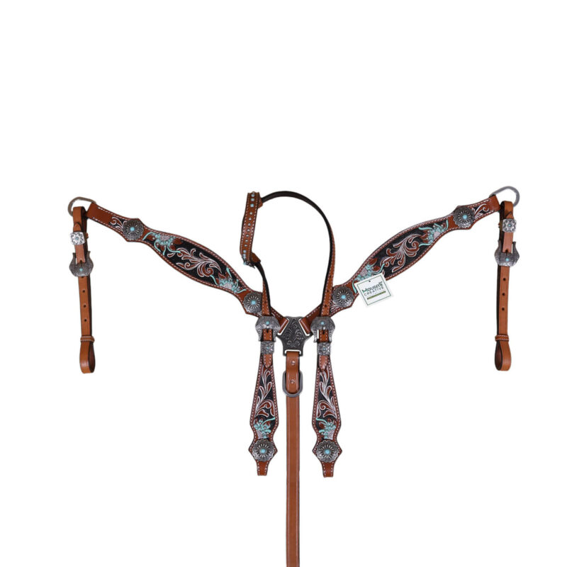 Western Leather Headstall Tack Set (HSBM 114344) - Image 4