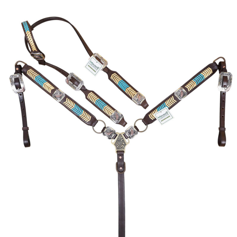 Western Leather Headstall Tack Set (HSBM 114352)