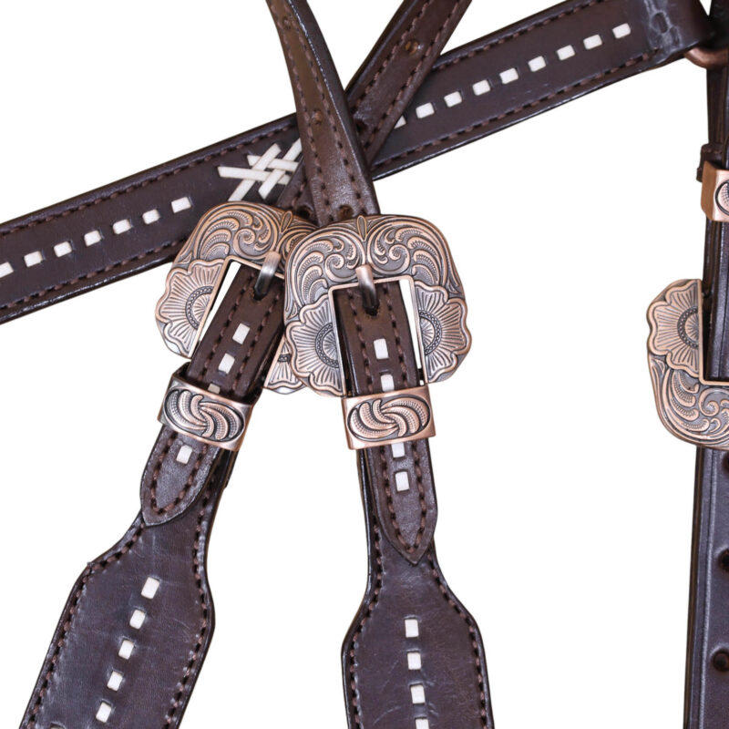 Western Leather Headstall Tack Set (HSBM 114372) - Image 7