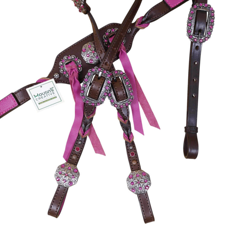 Western Leather Headstall Tack Set (HSBM 114375) - Image 5
