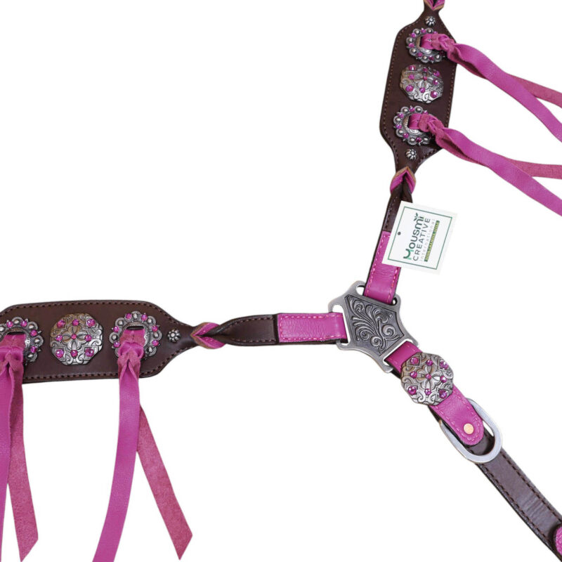 Western Leather Headstall Tack Set (HSBM 114375) - Image 2