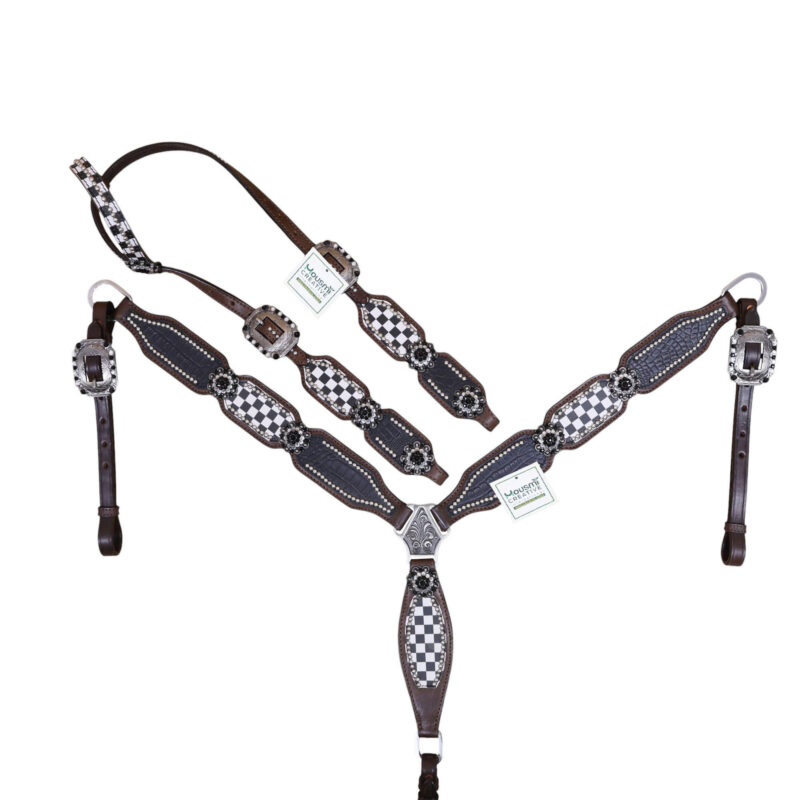 Western Leather Headstall Tack Set (HSBM 114357)