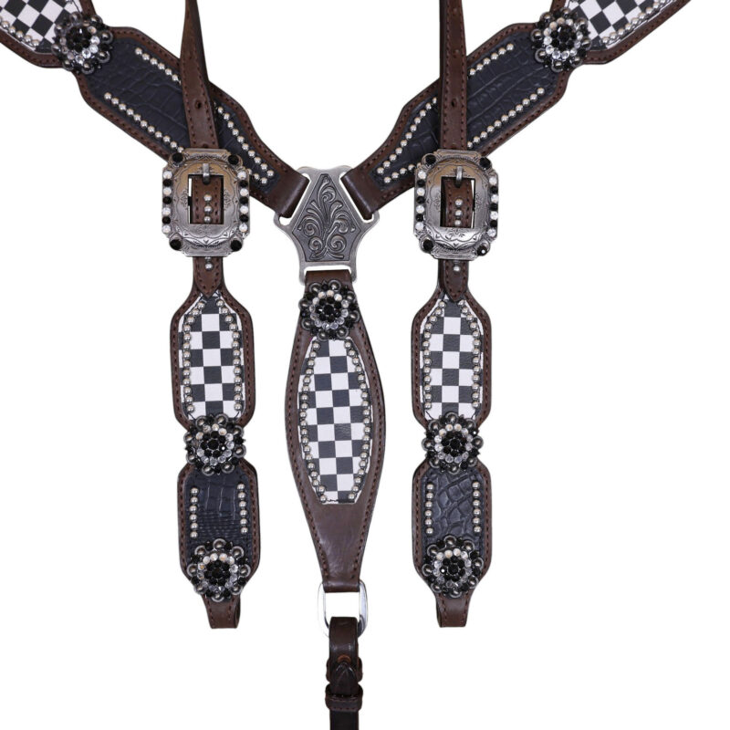 Western Leather Headstall Tack Set (HSBM 114357) - Image 5